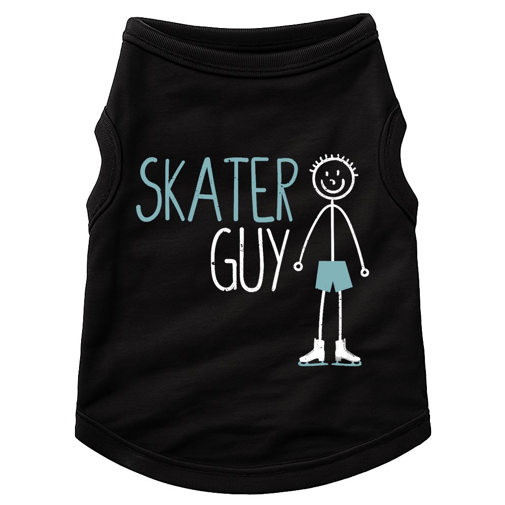 Skater Guy Funny Skates Ice Skating Boy Figure Skaters Doggie Tank