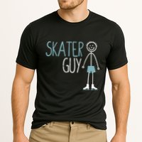 Skater Guy Funny Skates Ice Skating Boy Figure Skaters Cooling Performance Crew T-Shirt