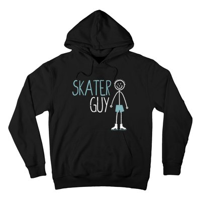 Skater Guy Funny Skates Ice Skating Boy Figure Skaters Hoodie