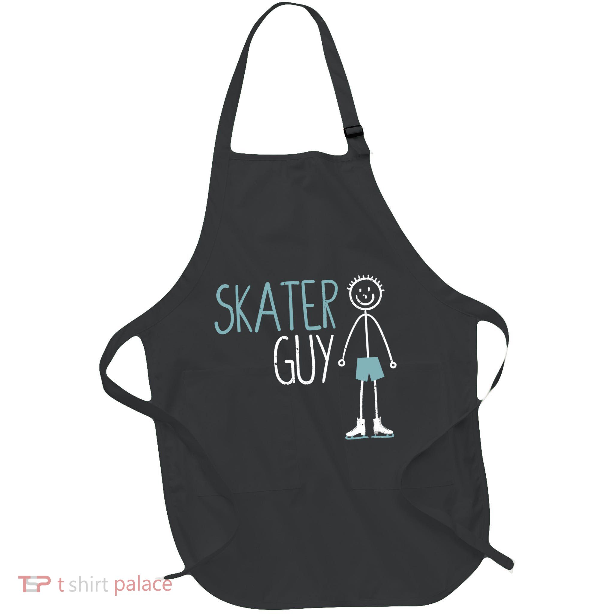 Skater Guy Funny Skates Ice Skating Boy Figure Skaters Apron