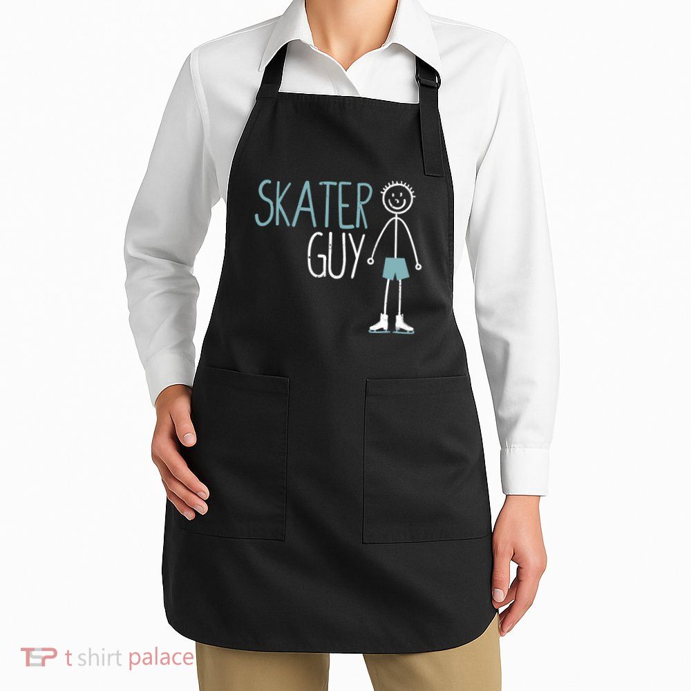 Skater Guy Funny Skates Ice Skating Boy Figure Skaters Apron