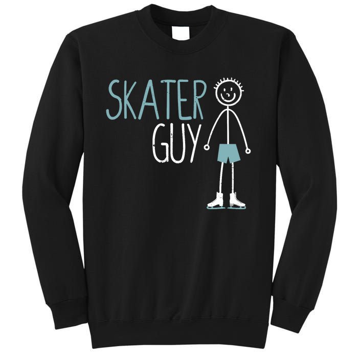 Skater Guy Funny Skates Ice Skating Boy Figure Skaters Sweatshirt