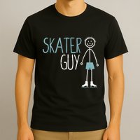 Skater Guy Funny Skates Ice Skating Boy Figure Skaters T-Shirt