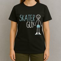 Skater Guy Funny Skates Ice Skating Boy Figure Skaters T-Shirt