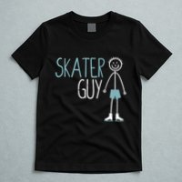Skater Guy Funny Skates Ice Skating Boy Figure Skaters T-Shirt