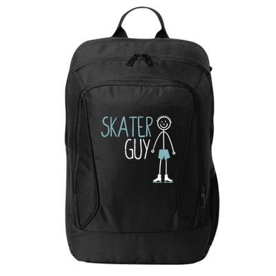 Skater Guy Funny Skates Ice Skating Boy Figure Skaters City Backpack