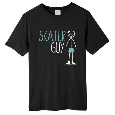 Skater Guy Funny Skates Ice Skating Boy Figure Skaters Tall Fusion ChromaSoft Performance T-Shirt