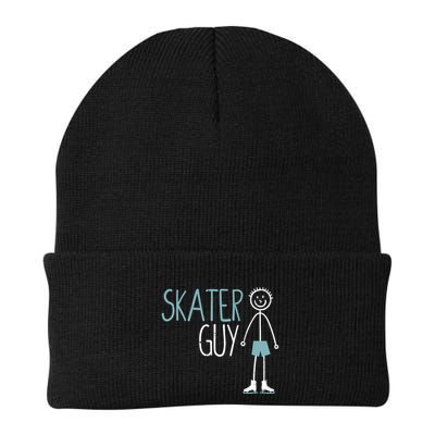 Skater Guy Funny Skates Ice Skating Boy Figure Skaters Beanie