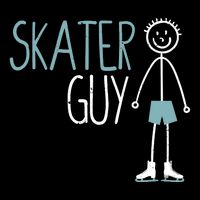 Skater Guy Funny Skates Ice Skating Boy Figure Skaters Drawstring Bag