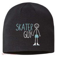 Skater Guy Funny Skates Ice Skating Boy Figure Skaters Sustainable Beanie