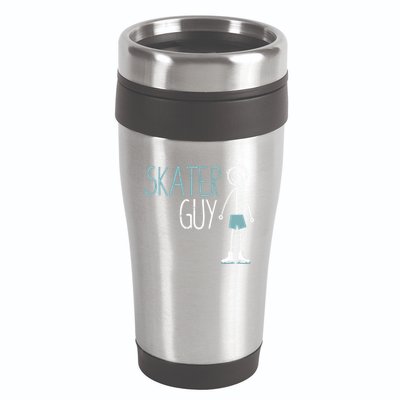 Skater Guy Funny Skates Ice Skating Boy Figure Skaters 16oz Travel Tumbler