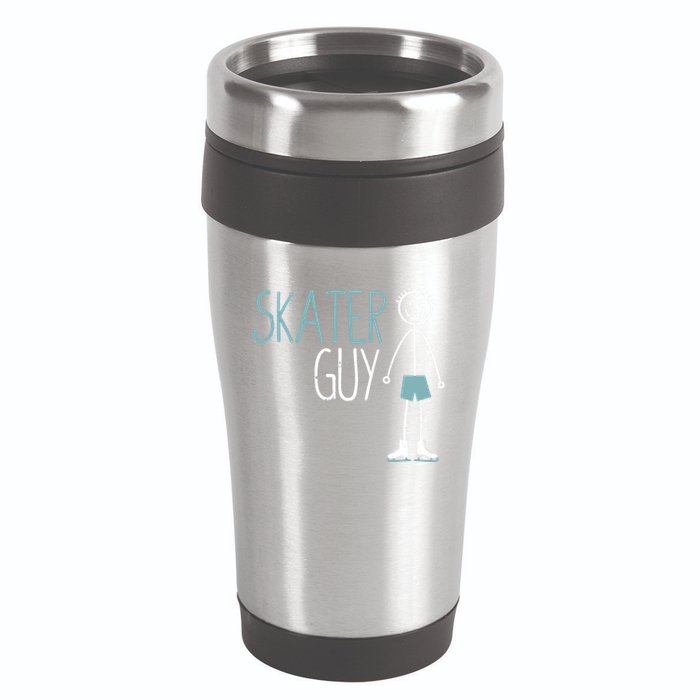 Skater Guy Funny Skates Ice Skating Boy Figure Skaters 16oz Travel Tumbler