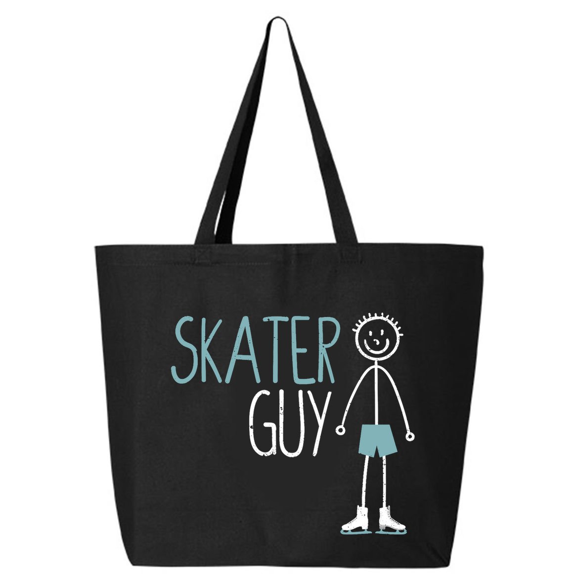 Skater Guy Funny Skates Ice Skating Boy Figure Skaters 25L Jumbo Tote