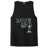 Skater Guy Funny Skates Ice Skating Boy Figure Skaters PosiCharge Competitor Tank