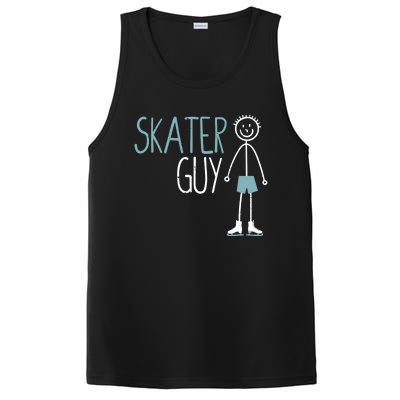 Skater Guy Funny Skates Ice Skating Boy Figure Skaters PosiCharge Competitor Tank