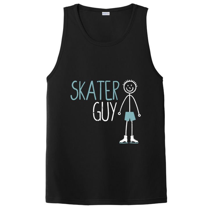 Skater Guy Funny Skates Ice Skating Boy Figure Skaters PosiCharge Competitor Tank
