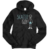 Skater Guy Funny Skates Ice Skating Boy Figure Skaters Tie Dye Hoodie