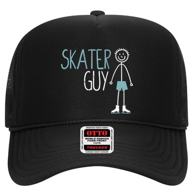 Skater Guy Funny Skates Ice Skating Boy Figure Skaters Trucker Hat