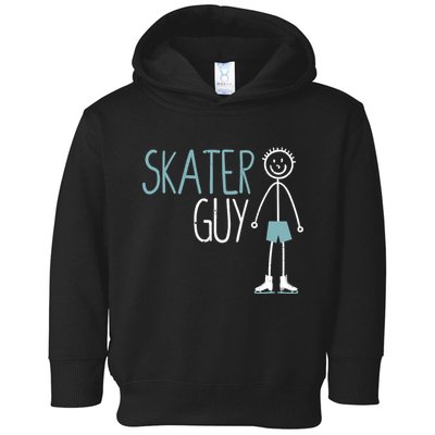 Skater Guy Funny Skates Ice Skating Boy Figure Skaters Toddler Hoodie