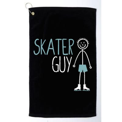 Skater Guy Funny Skates Ice Skating Boy Figure Skaters Golf Towel