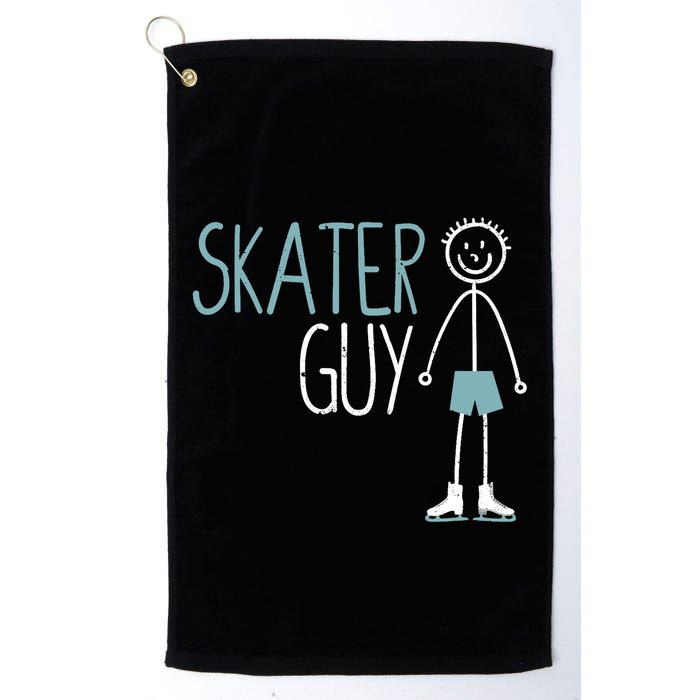 Skater Guy Funny Skates Ice Skating Boy Figure Skaters Golf Towel