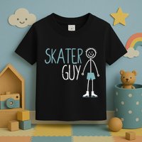 Skater Guy Funny Skates Ice Skating Boy Figure Skaters Toddler T-Shirt