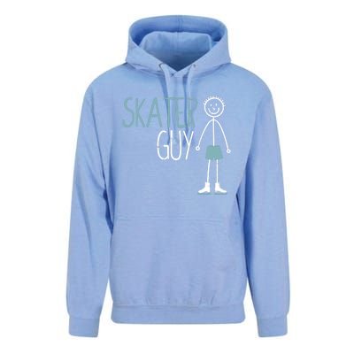 Skater Guy Funny Skates Ice Skating Boy Figure Skaters Unisex Surf Hoodie