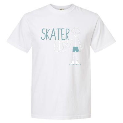 Skater Guy Funny Skates Ice Skating Boy Figure Skaters Garment-Dyed Heavyweight T-Shirt