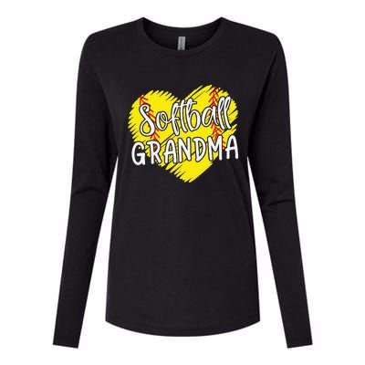 Softball Grandma For Women Baller Grandma Mother's Day Womens Cotton Relaxed Long Sleeve T-Shirt