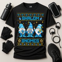 Shalom Gnomes Funny Ugly Hanukkah Sweater Chanukah Cooling Performance Crew T-Shirt