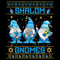 Shalom Gnomes Funny Ugly Hanukkah Sweater Chanukah Cooling Performance Crew T-Shirt