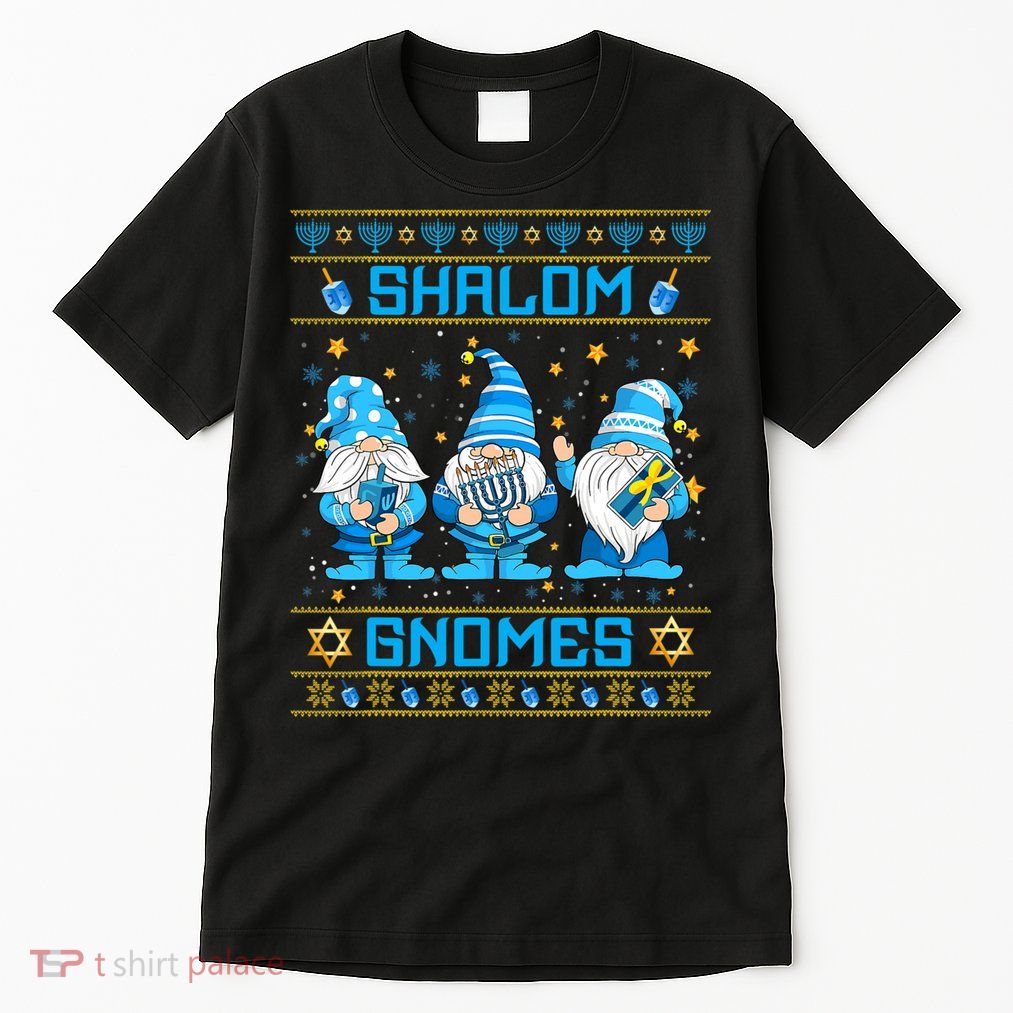 Shalom Gnomes Funny Ugly Hanukkah Sweater Chanukah Tall T-Shirt