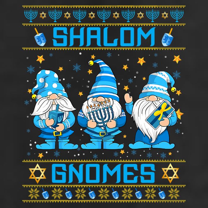 Shalom Gnomes Funny Ugly Hanukkah Sweater Chanukah Adult Drive Performance Visor