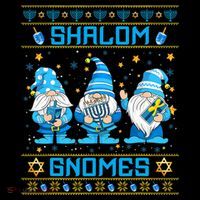 Shalom Gnomes Funny Ugly Hanukkah Sweater Chanukah Premium T-Shirt