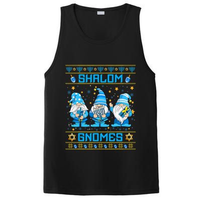 Shalom Gnomes Funny Ugly Hanukkah Sweater Chanukah PosiCharge Competitor Tank