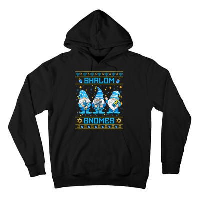 Shalom Gnomes Funny Ugly Hanukkah Sweater Chanukah Tall Hoodie