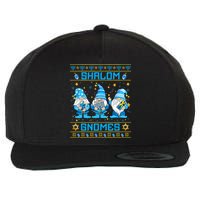 Shalom Gnomes Funny Ugly Hanukkah Sweater Chanukah Wool Snapback Cap