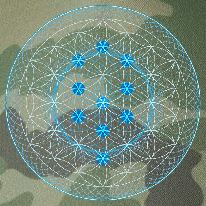 Sacred Geometry Flower Of Life With Kabbalah Tree Legacy Tie Dye Trucker Hat