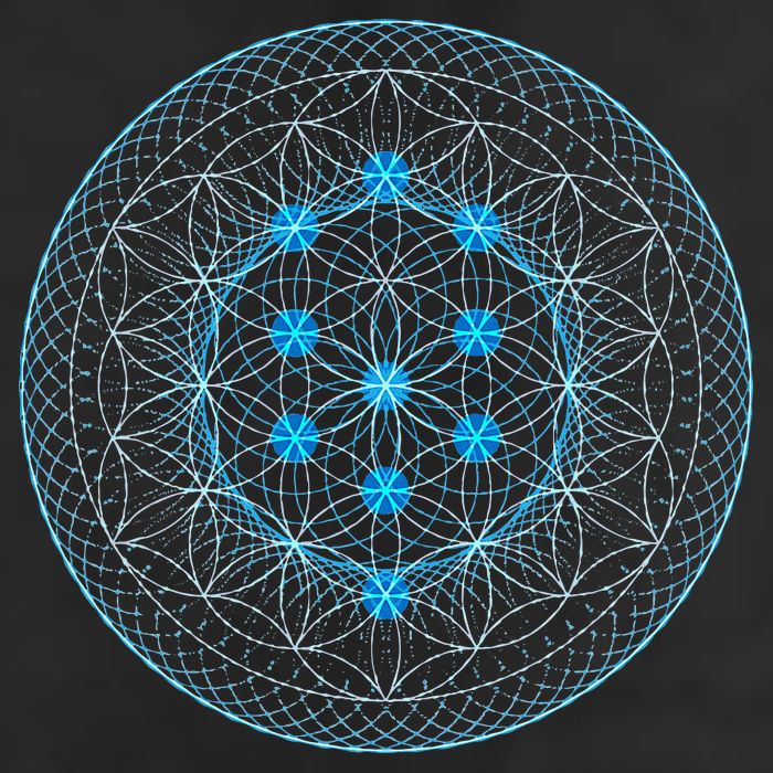 Sacred Geometry Flower Of Life With Kabbalah Tree Cool Comfort Performance Bucket Hat