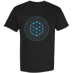 Sacred Geometry Flower Of Life With Kabbalah Tree Garment-Dyed Heavyweight T-Shirt