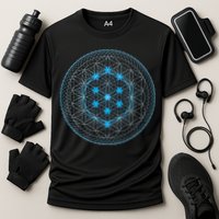 Sacred Geometry Flower Of Life With Kabbalah Tree Performance Shirt