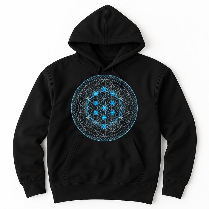 Sacred Geometry Flower Of Life With Kabbalah Tree Hoodie