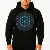 Sacred Geometry Flower Of Life With Kabbalah Tree Hoodie