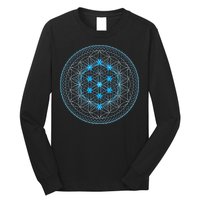 Sacred Geometry Flower Of Life With Kabbalah Tree Long Sleeve Shirt