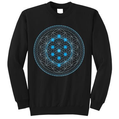Sacred Geometry Flower Of Life With Kabbalah Tree Sweatshirt