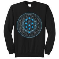 Sacred Geometry Flower Of Life With Kabbalah Tree Sweatshirt