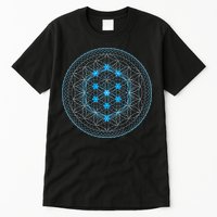 Sacred Geometry Flower Of Life With Kabbalah Tree Tall T-Shirt