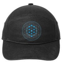 Sacred Geometry Flower Of Life With Kabbalah Tree 7-Panel Snapback Hat