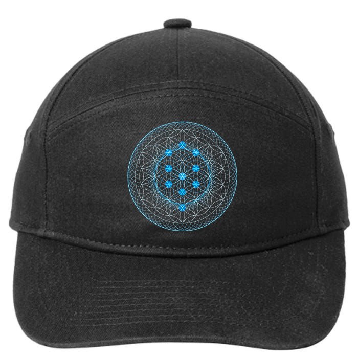 Sacred Geometry Flower Of Life With Kabbalah Tree 7-Panel Snapback Hat