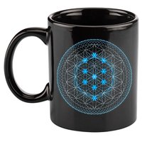 Sacred Geometry Flower Of Life With Kabbalah Tree 11oz C Handle Ceramic Mug